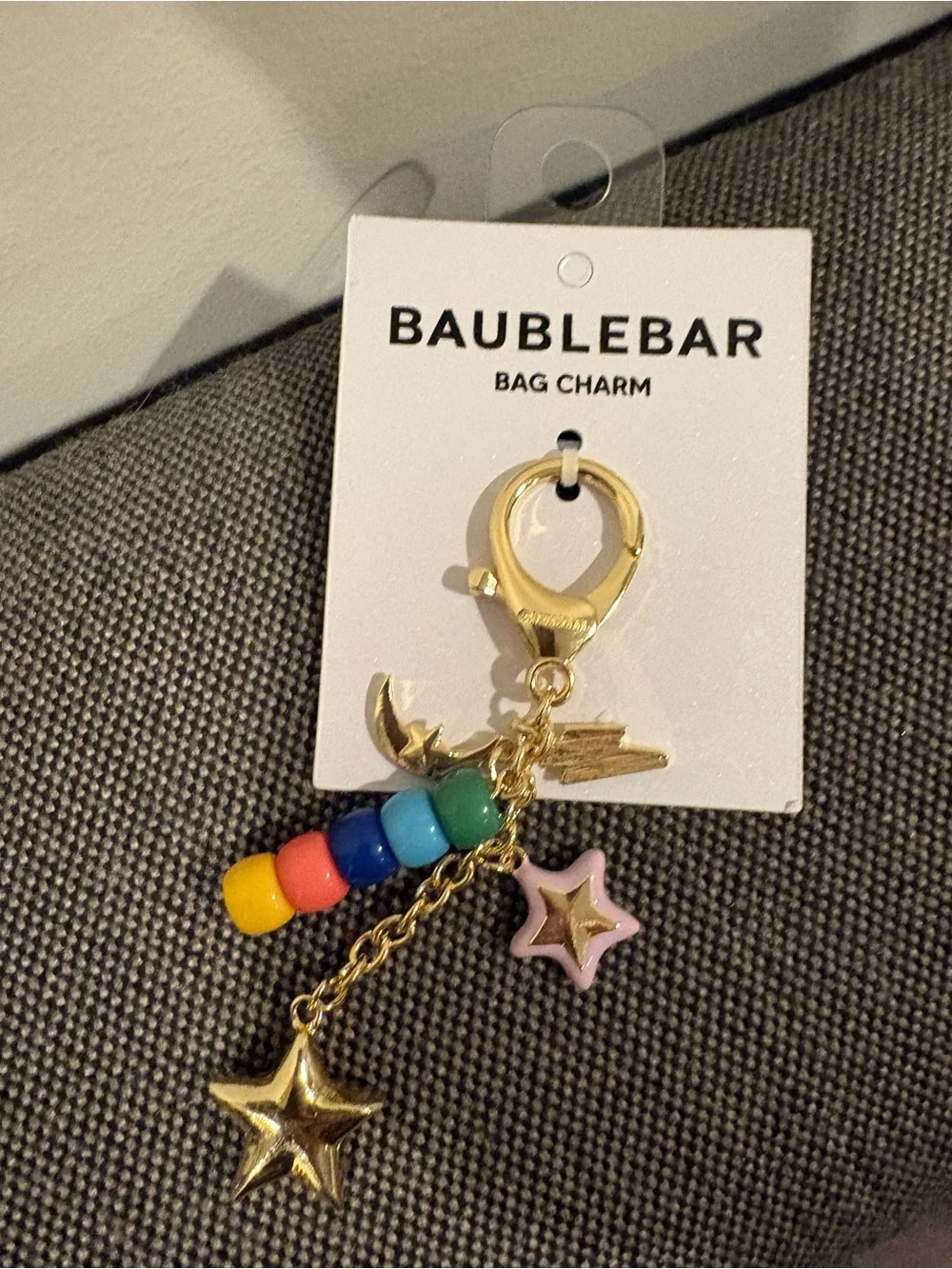 BaubleBar Starstruck Bag Charm Celestial Keychain NWT